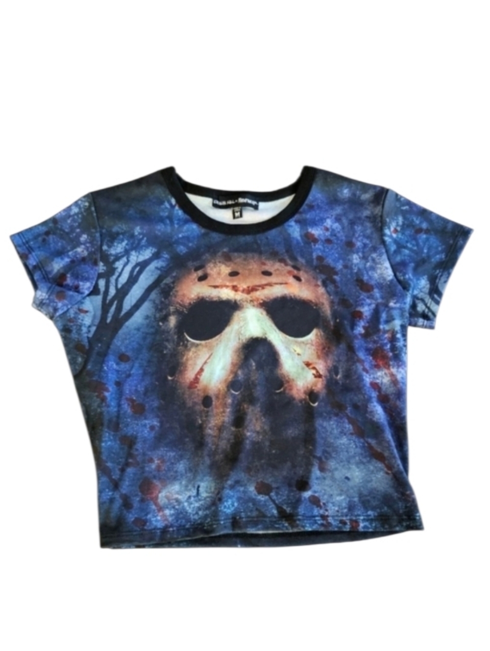 Jason Voorhees MD Friday The 13th Cropped Baby Tee